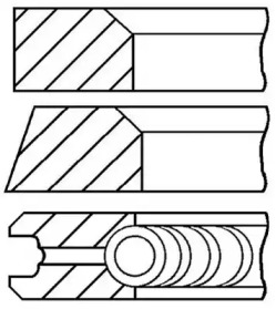 GOETZE ENGINE 0840690010 -  Комплект поршневых колец